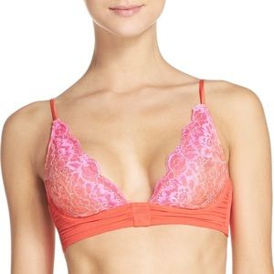 NWOT Free People Orange Lace Underwire Bralette